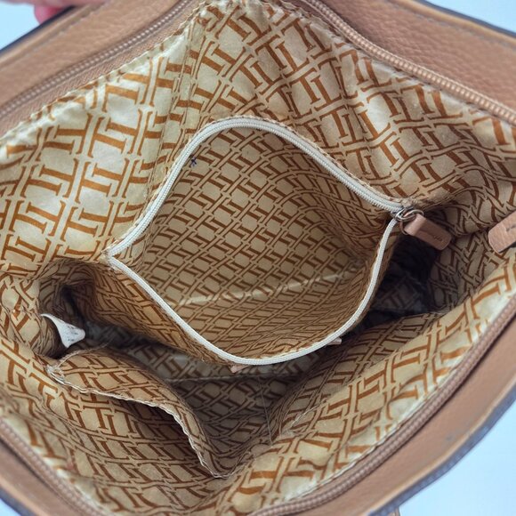 Tignanello Pebbled Leather Xbody Messenger Bag Light Tan - Picture 9 of 15